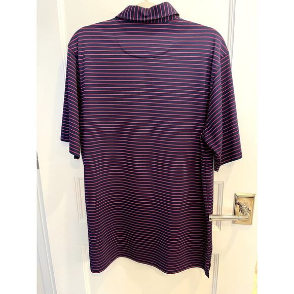Daniel Ross Red Navy Striped Golf Polo Shirt Men's Size Medium M - Picture 5 of 5